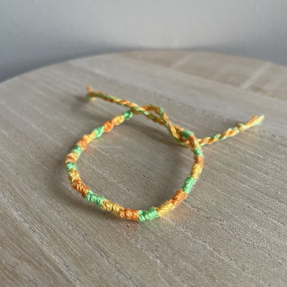 Annora Bracelet, anklet, trendy, comfortable, tie, embroidery thread, woven, gif